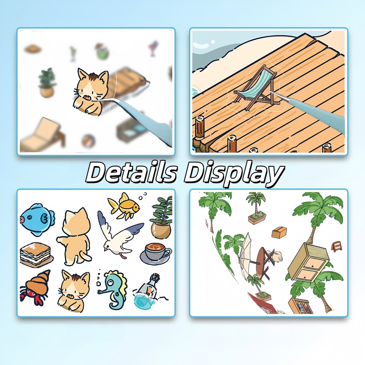 Shark-Themed Restaurant 3D Sticker