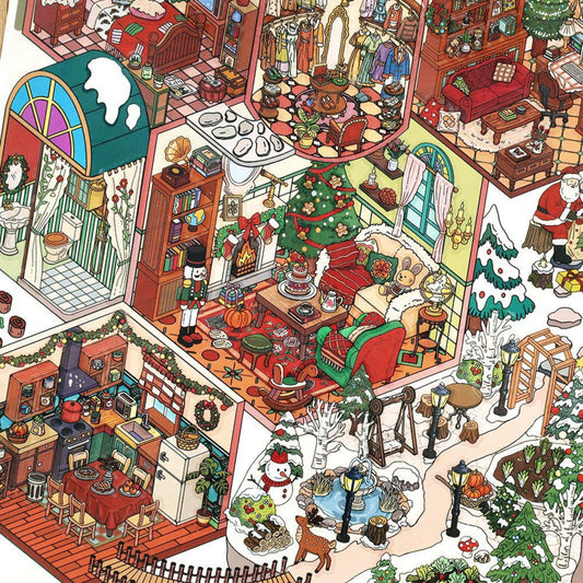 Christmas Cottage 3D Sticker