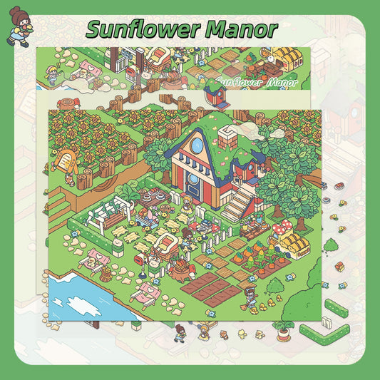 White Eggplant Series 3D Sticker | 2 Cute Miniature Scenes