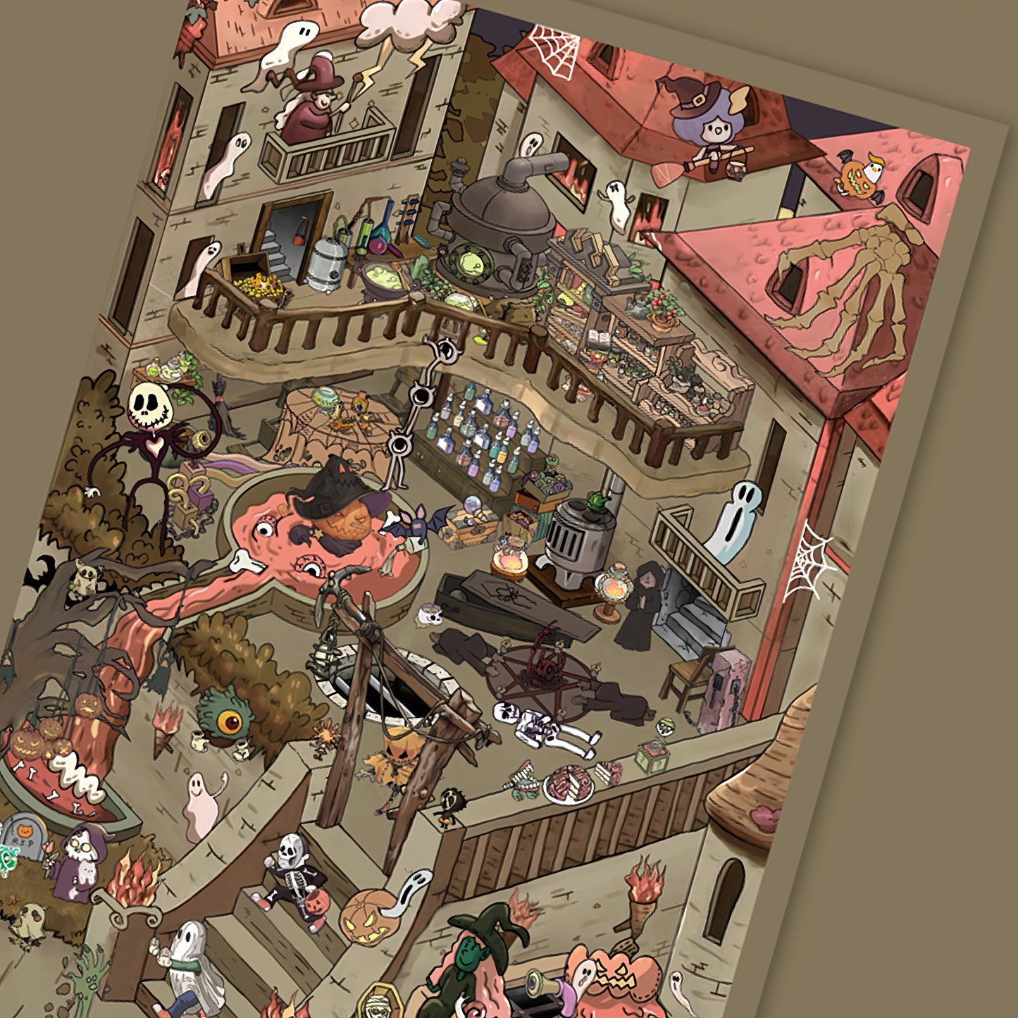 Haunting Fables 3D Sticker | 2 Cute Miniature Scenes