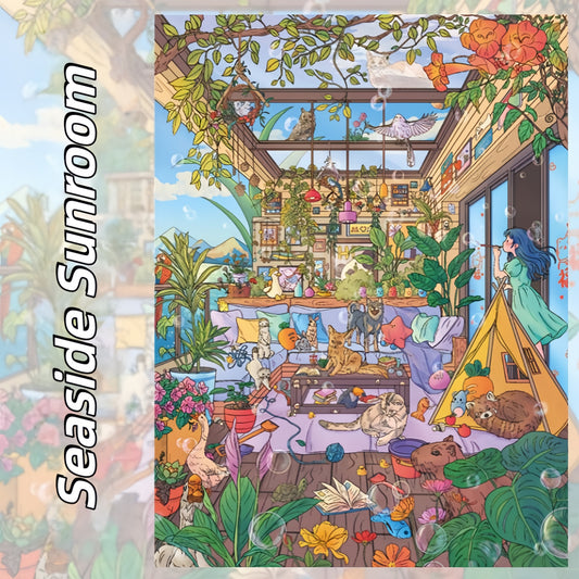 Sunlit Retreats 3D Sticker | 2 Cute Miniature Scenes