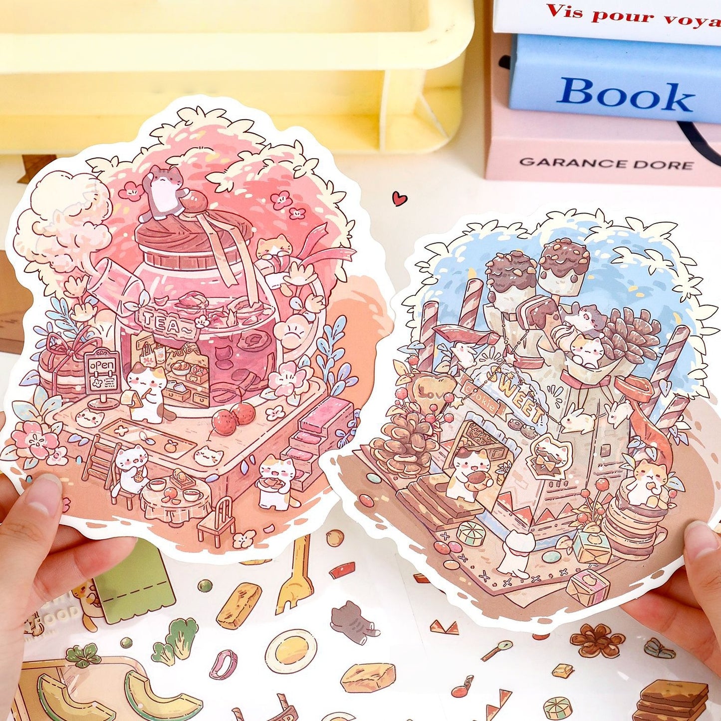 Little Dream House 3D Sticker | 4 Cute Miniature Scenes