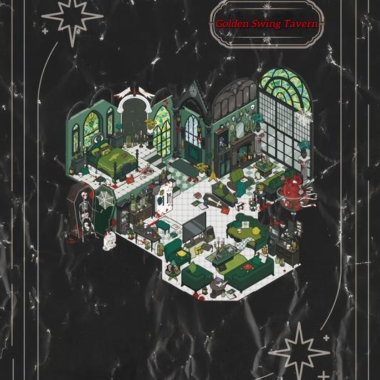 Vampire's Haunt 3D Sticker | 4 Cute Miniature Scenes