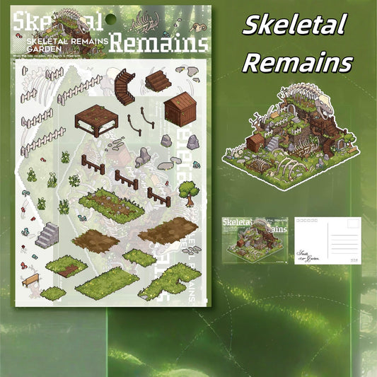 Pixel Garden 3D Sticker | 4 Cute Miniature Scenes