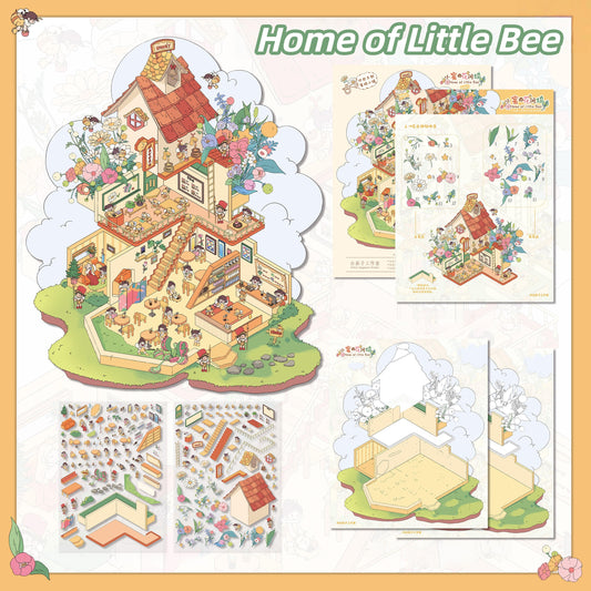 A World of Whimsy 3D Sticker | 4 Cute Miniature Scenes