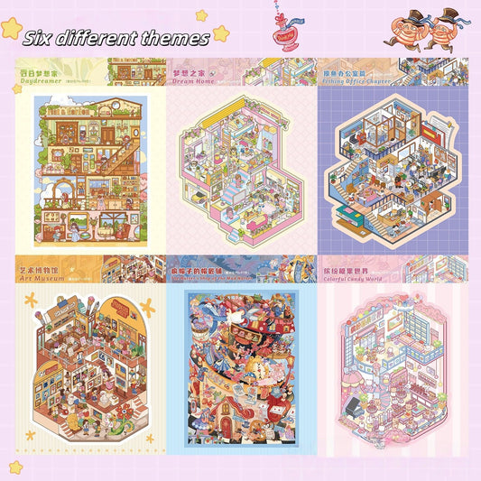 Whimsy Wonder House 3D Sticker Book