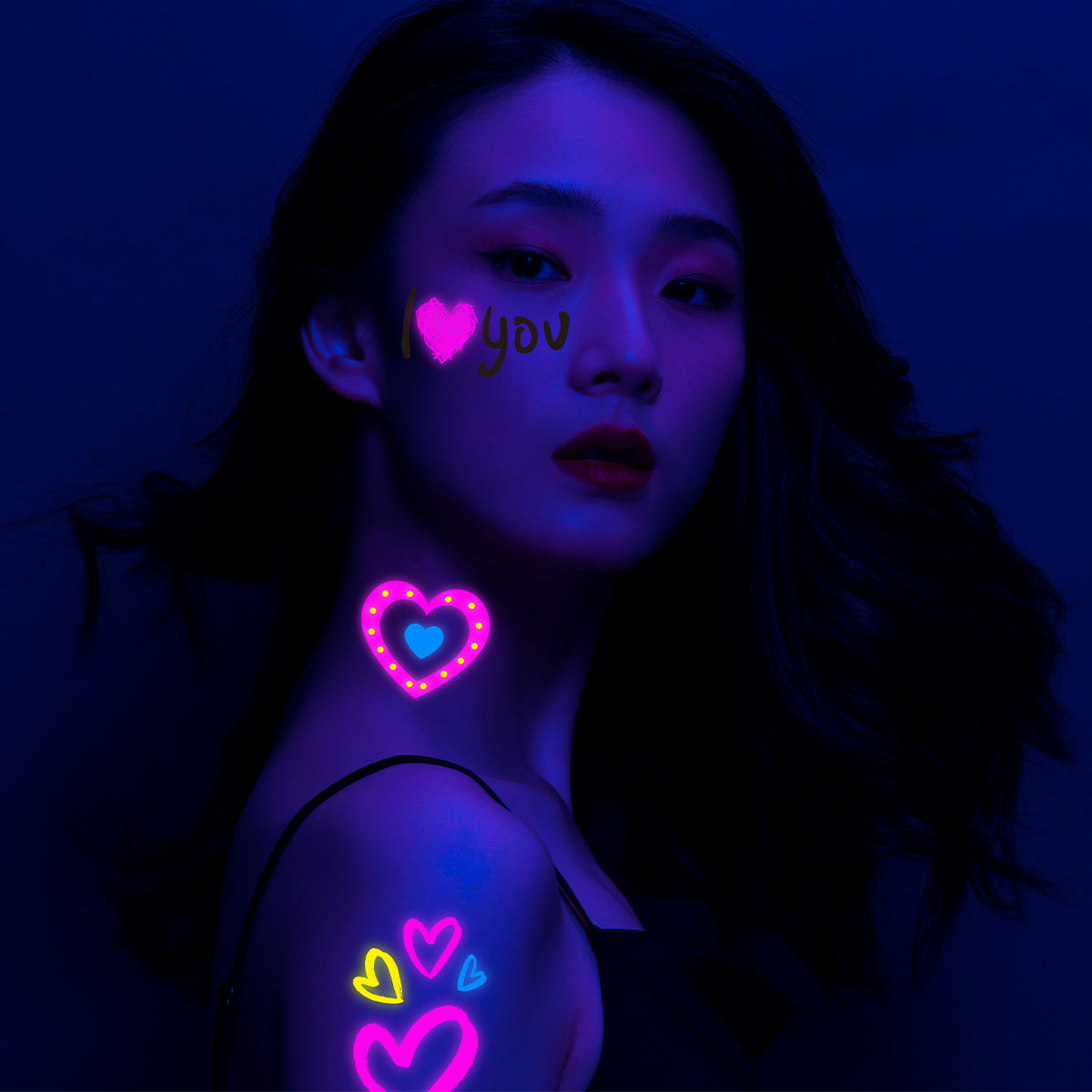 Neon Crush UV Reactive Temporary Tattoo