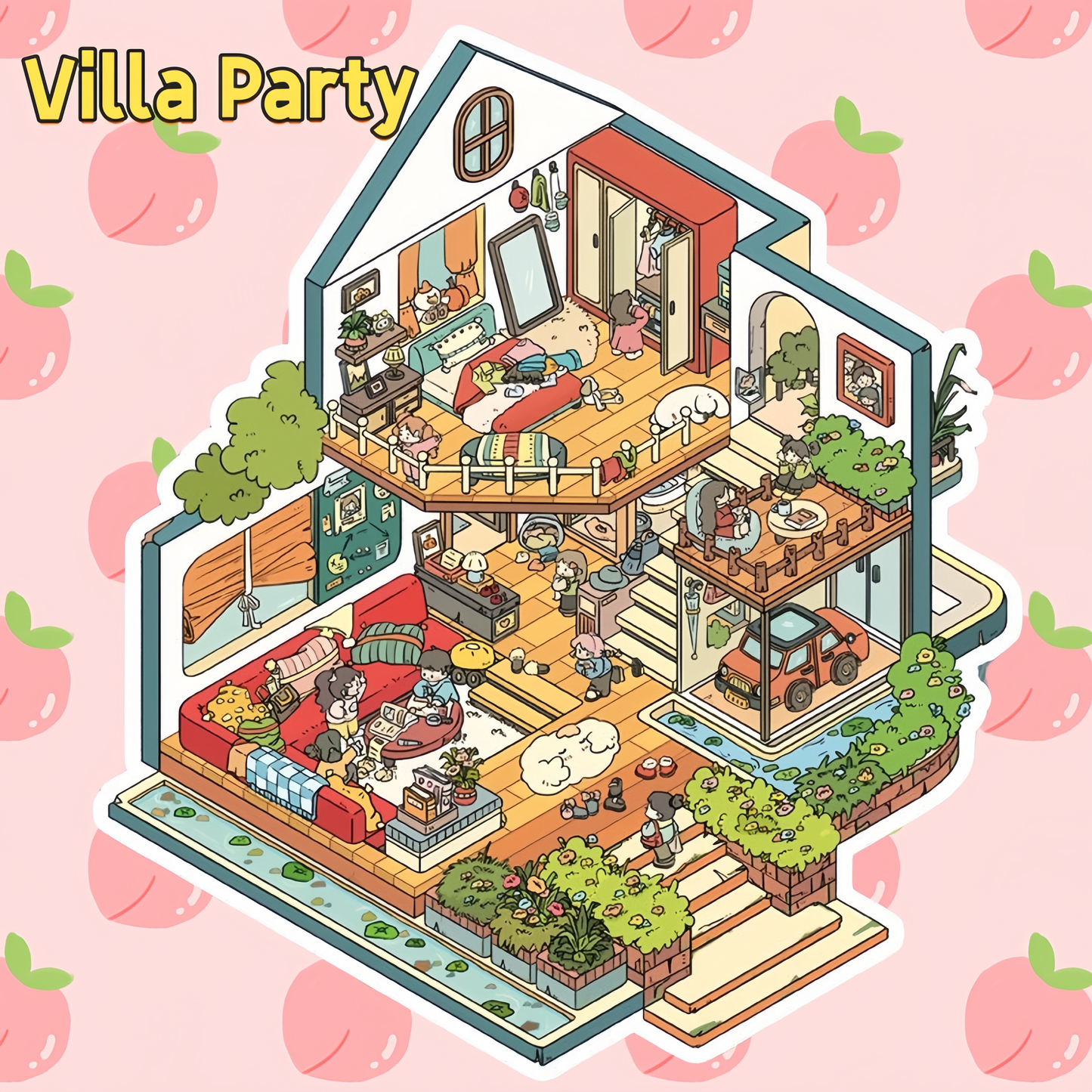 Daily Fantasy 3D Sticker | 4 Cute Miniature Sticker