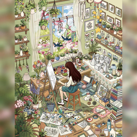 Gentle Hours 3D Sticker | 2 Cute Miniature Scenes