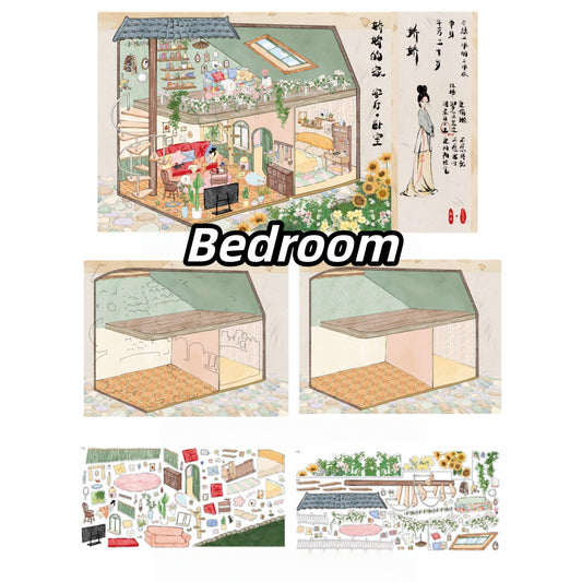 Jiaojiao's Home 3D Sticker | 2 Cute Miniature Scenes