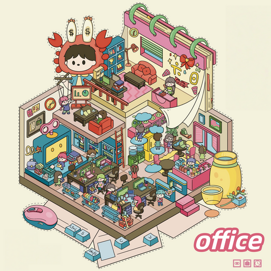 Daily Life Series 3D Sticker | 4 Cute Miniature Scenes