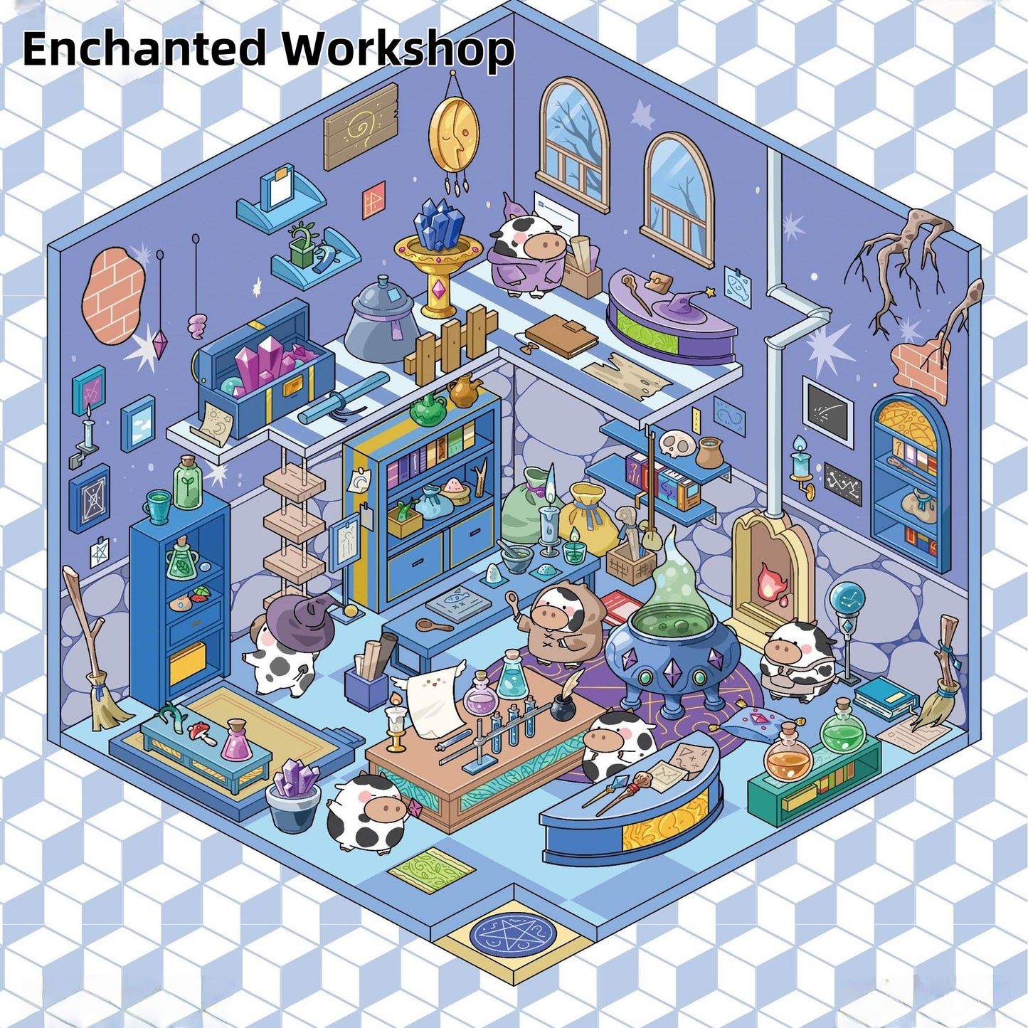 Fantasyland 3D Sticker Scenes | 4 Cute Miniature Sticker