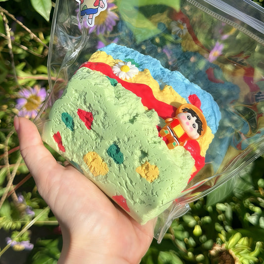 Crayon Shin-chan Pajama Three Layer Toast Squishy