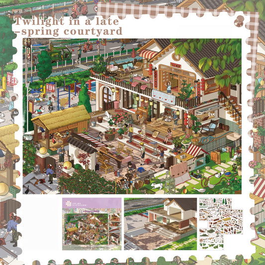 Leisure Daily 3D Sticker | 4 Cute Miniature Scenes