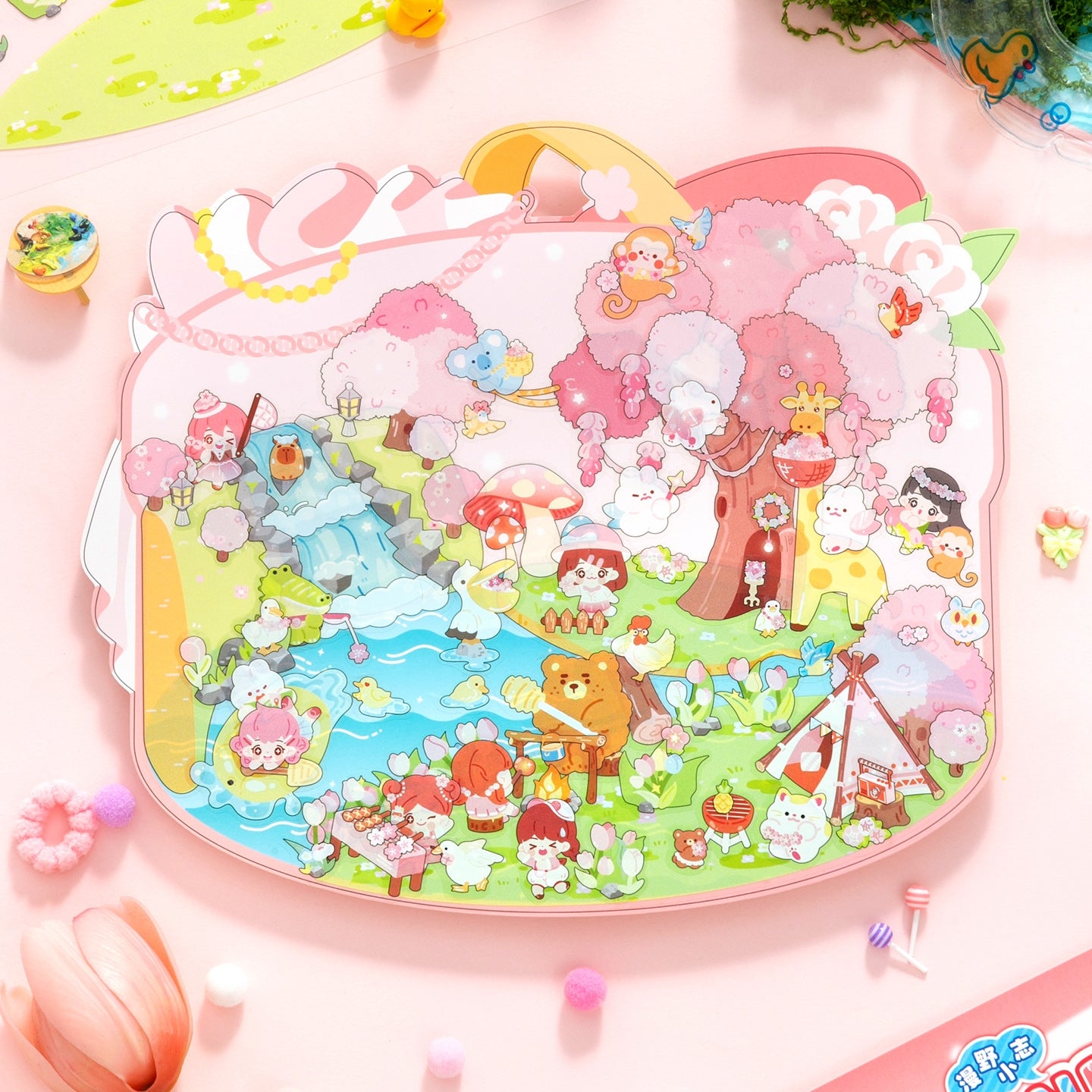 Childish Fantasy 3D Sticker | 4 Cute Miniature Scenes