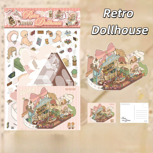 Romantic Ballad 3D Sticker | 4 Cute Miniature Scenes