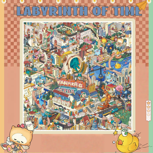 Travel Guide 3D Sticker | 4 Cute Miniature Scenes