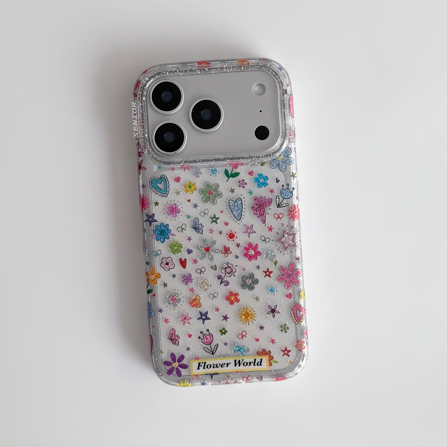 Colorful Heart Flower Star Acrylic Phone Case