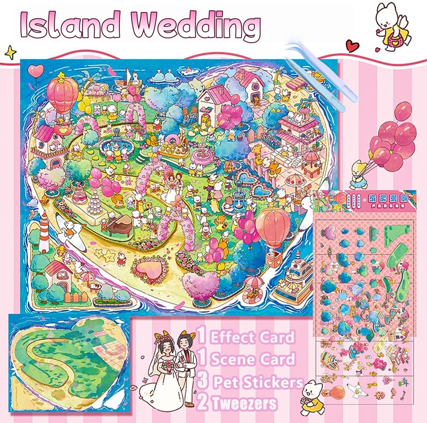 Dream Wedding 3D Sticker - Island Wedding