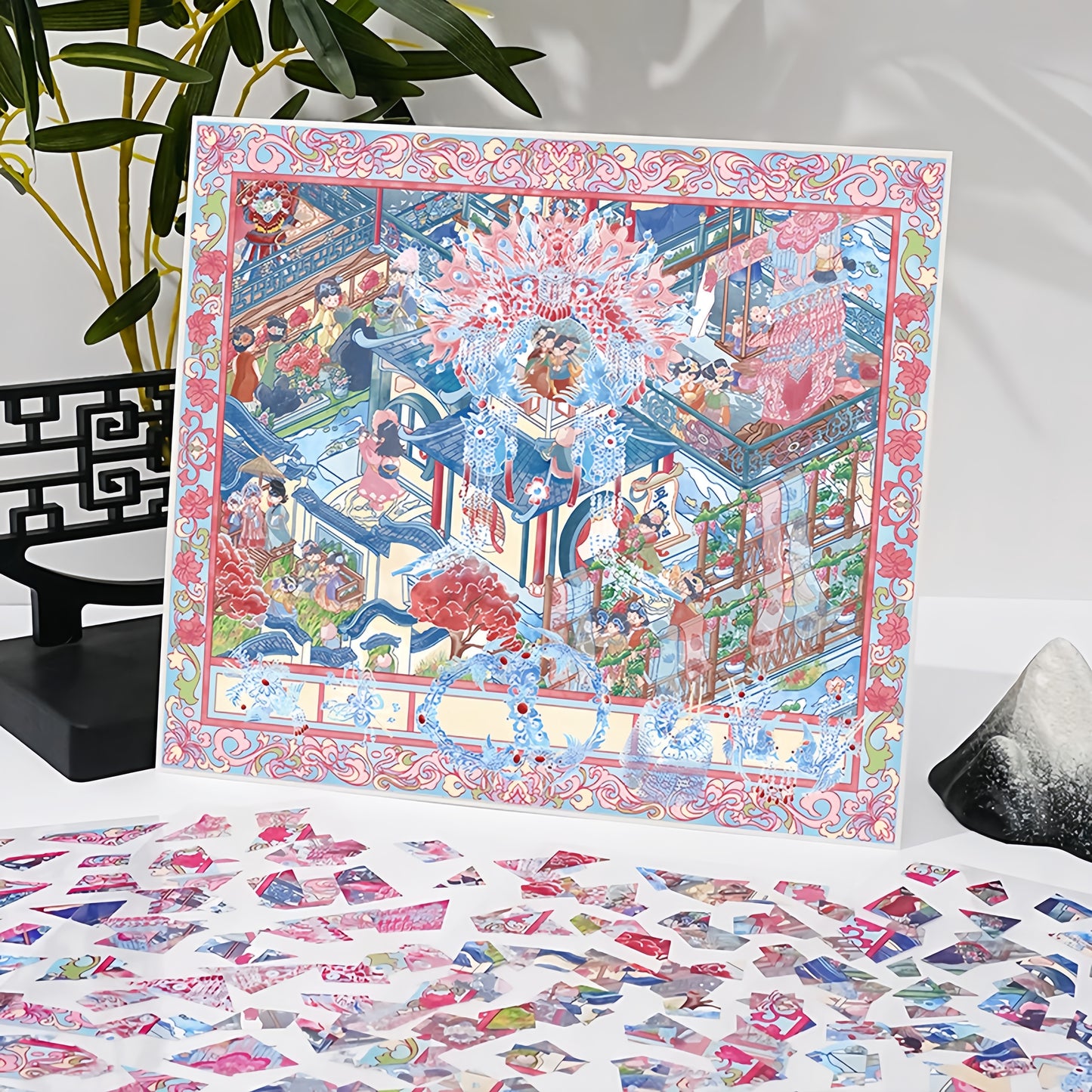 Mural Restoration 3D Sticker | 2 Cute Miniature Scenes