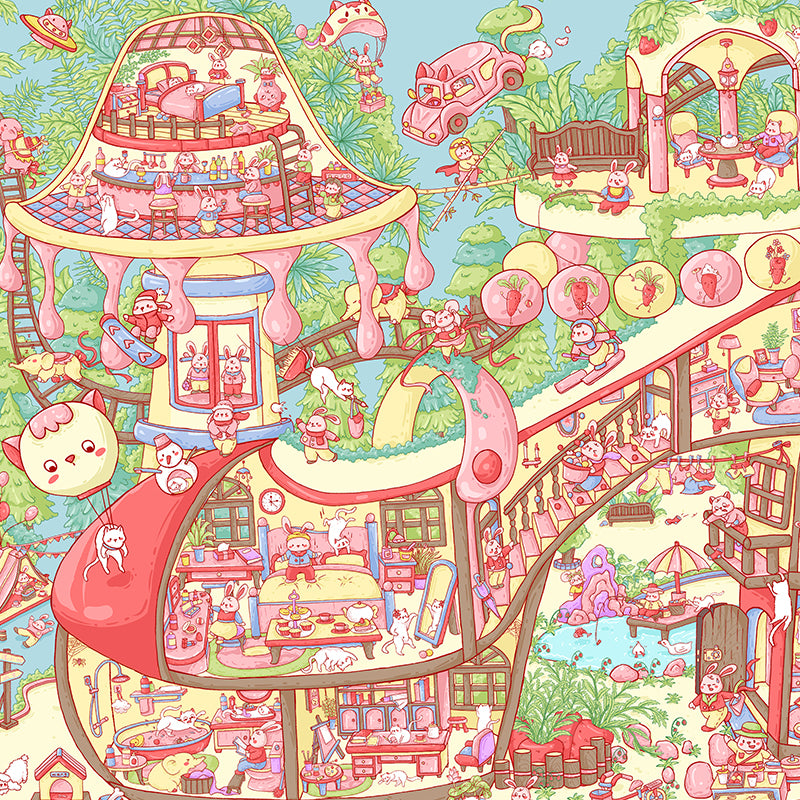 Fantastic Dream 3D Sticker | 2 Cute Miniature Scenes