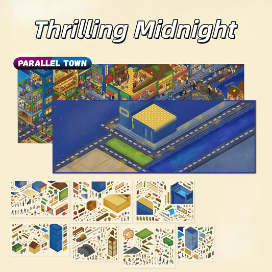 Parallel Town 3D Sticker | 2 Cute Miniature Scenes