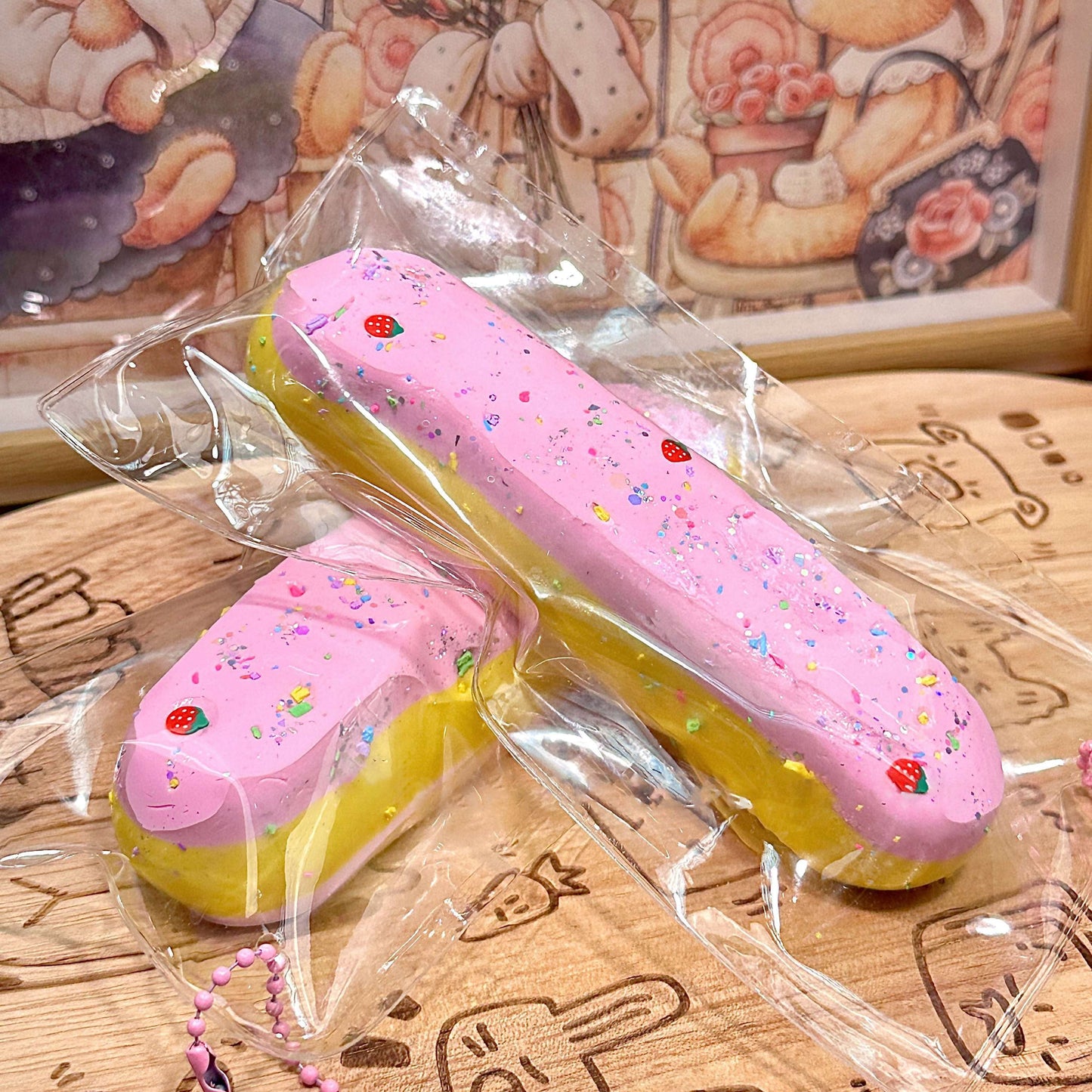 Strawberry Milk Snack Bar Squishy