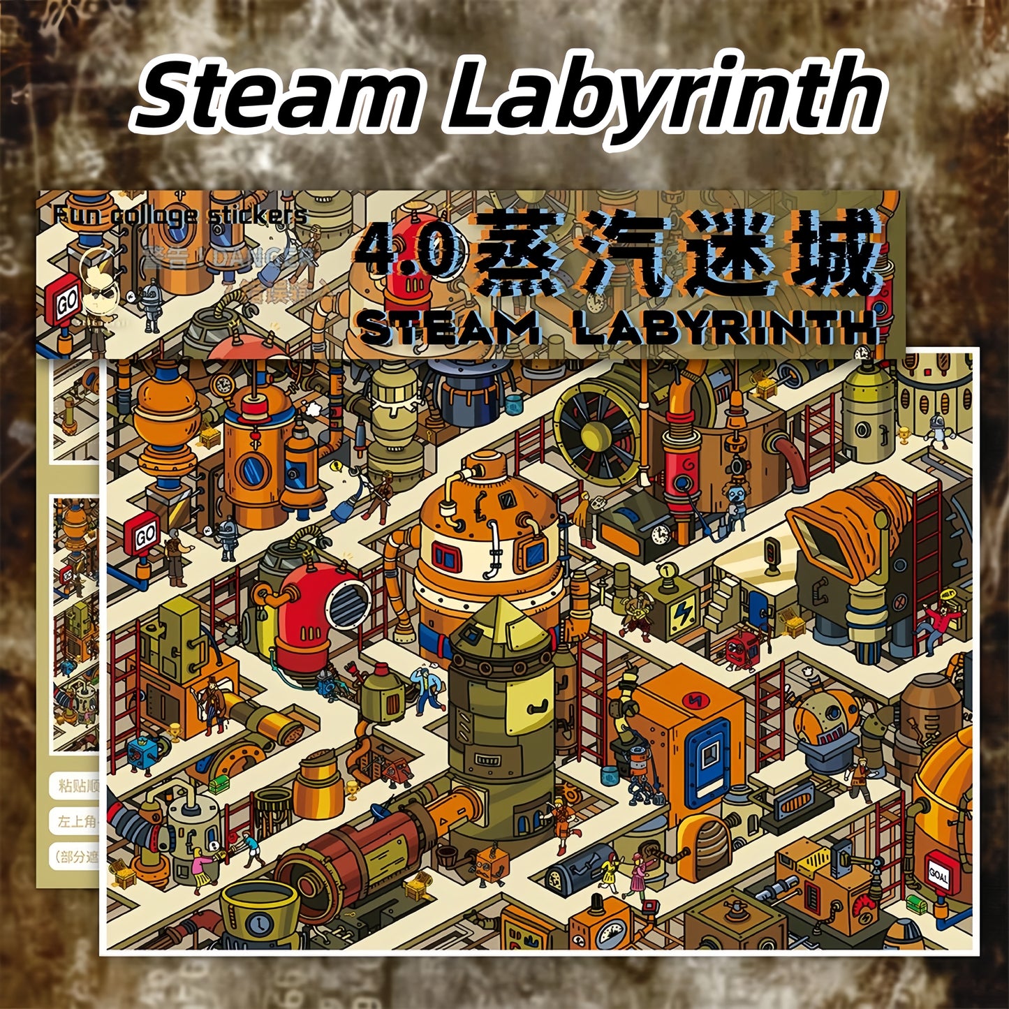 Cyber City 3D Sticker | 3 Cute Miniature Scenes