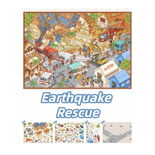 The Year-End Trilogy 3D Sticker | 3 Cute Miniature Scenes