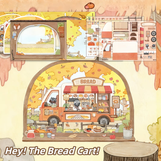 WaSai Town 3D Sticker | 3 Cute Miniature Scenes