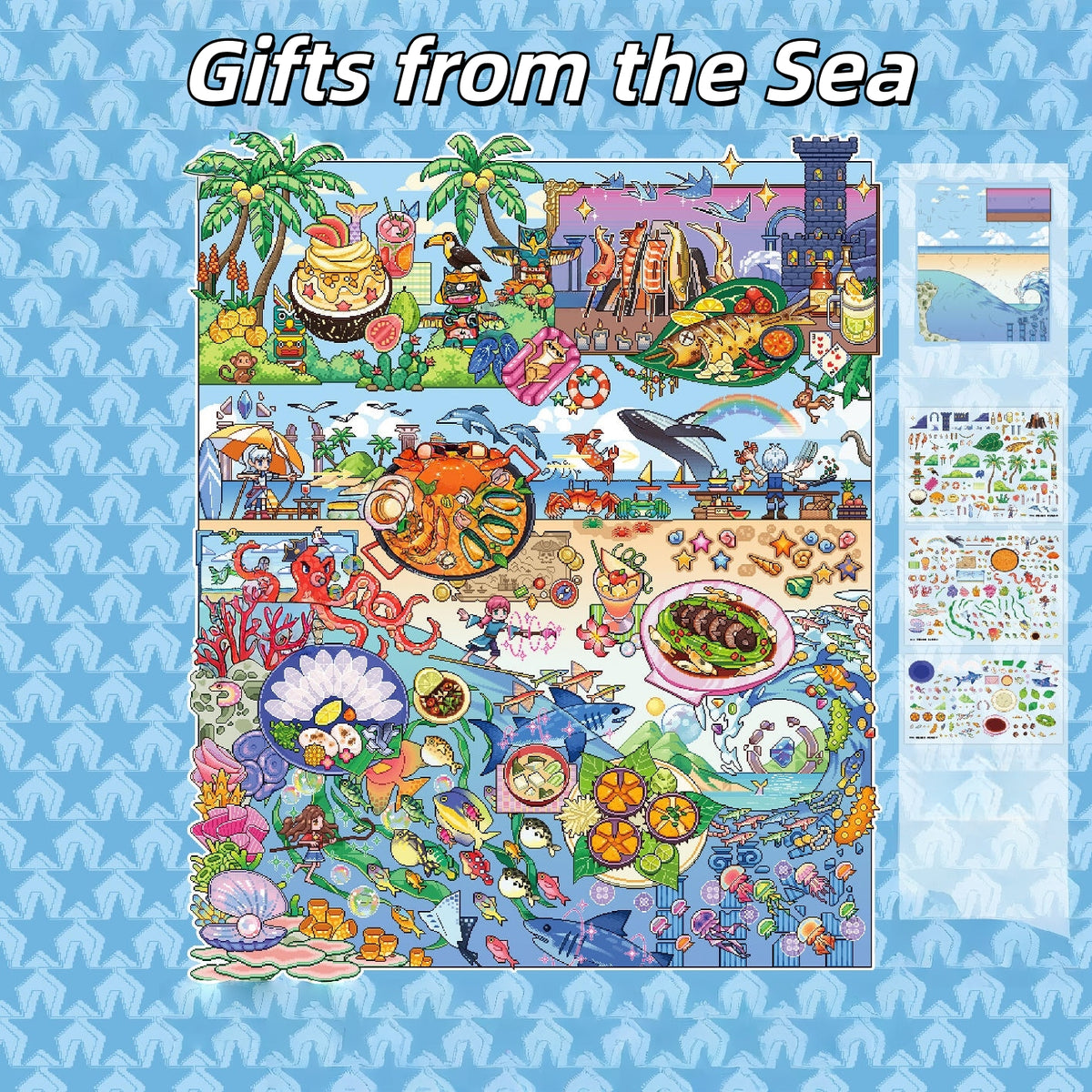 Adventure & Cuisine 3D Sticker | 2 Cute Miniature Scenes