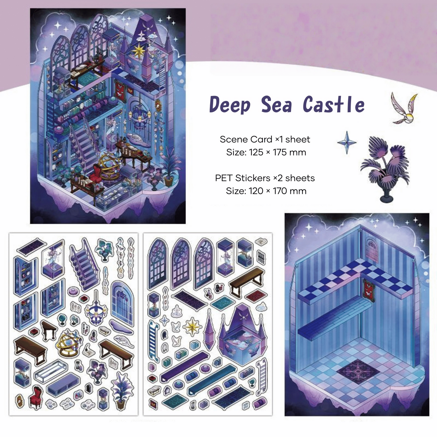 Horror Bazaar 3D Sticker | 4 Cute Miniature Scenes
