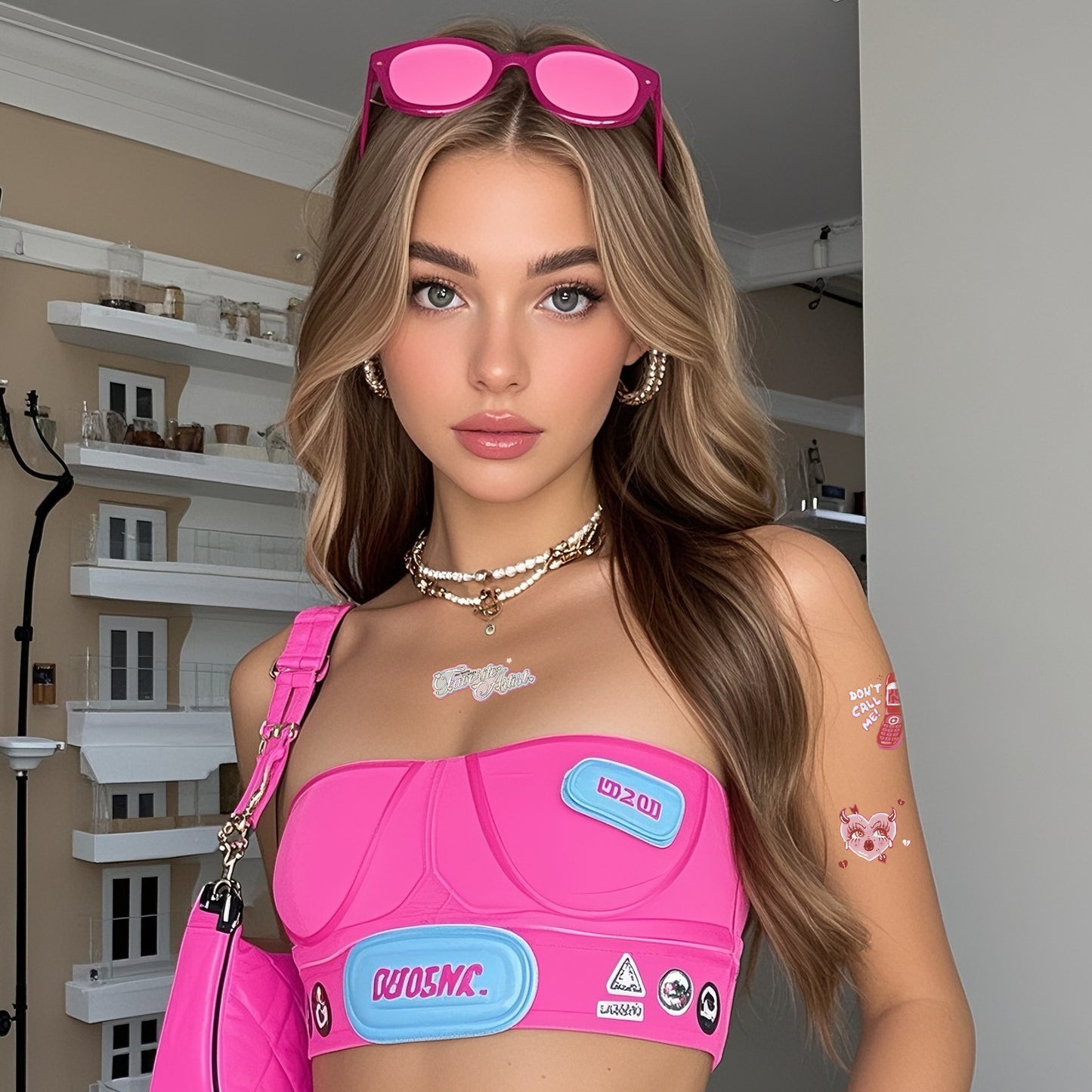 Pink Drama Temporary Tattoo