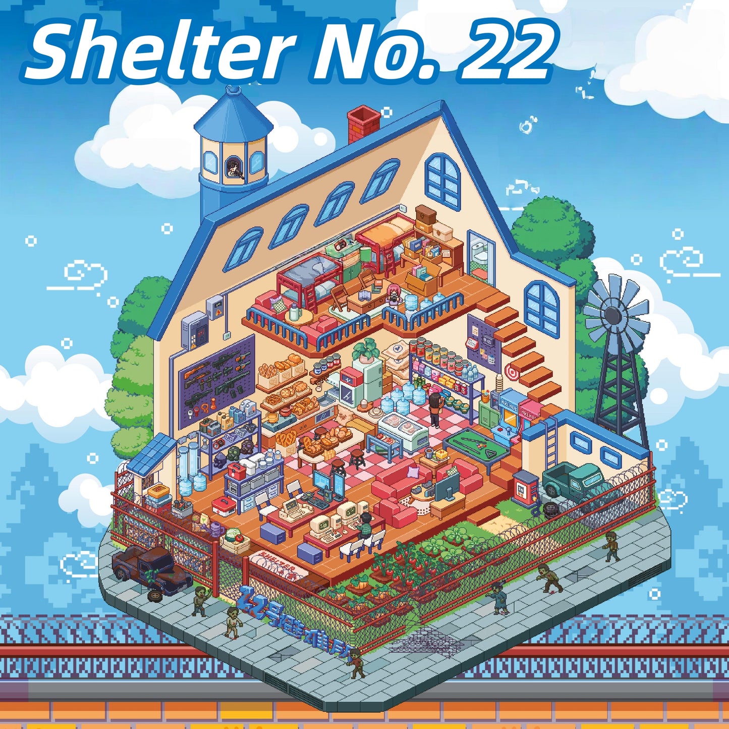 Pixel Wonderous Adventure 3D Sticker | 2 Cute Miniature Scenes