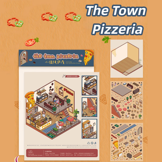 Leisure Life 3D Sticker | 2 Cute Miniature Scenes