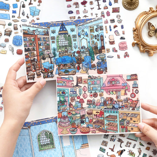 Little Corners 3D Sticker | 4 Cute Miniature Scenes