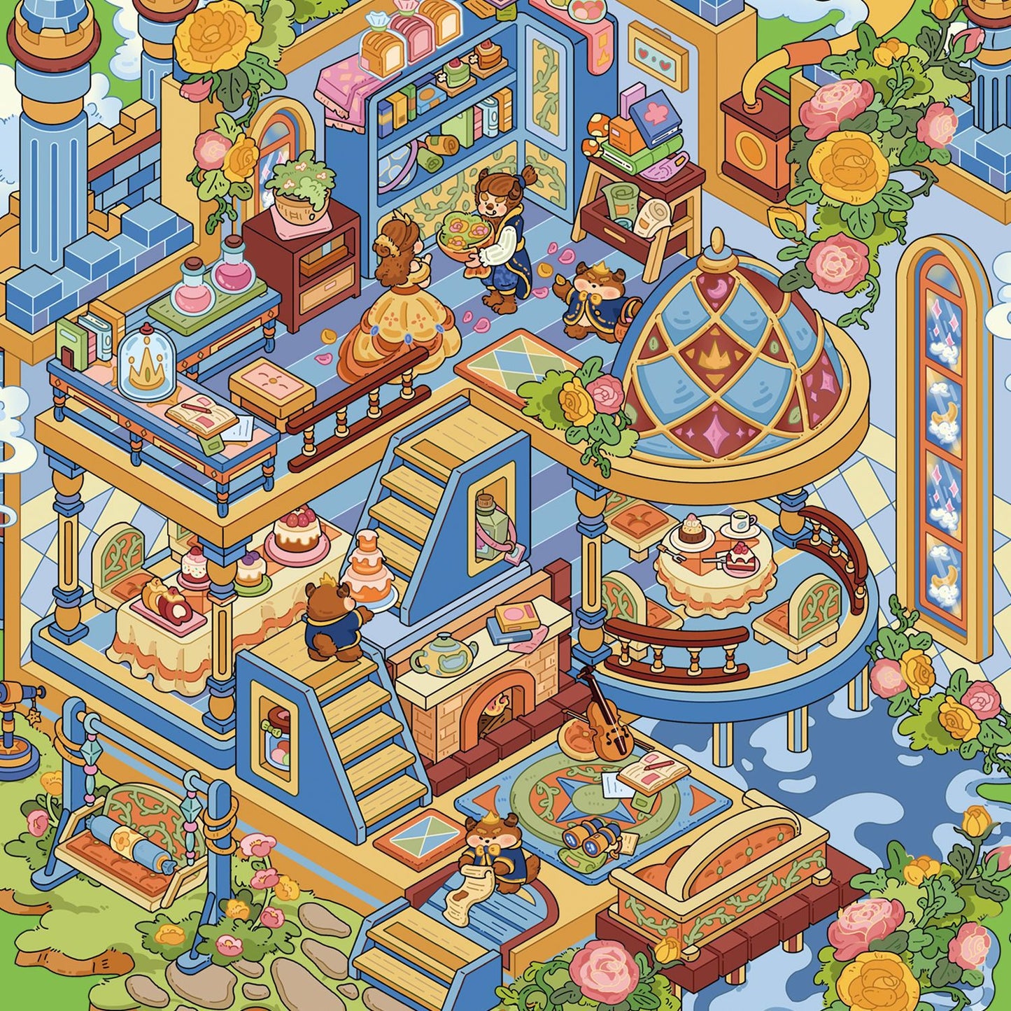 Fairyland 3D Sticker | 4 Cute Miniature Scenes