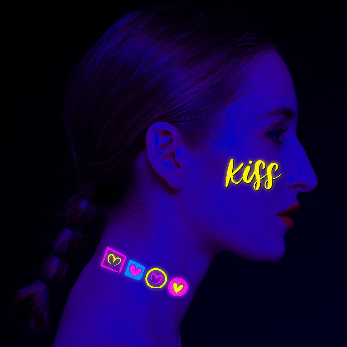 Neon Crush UV Reactive Temporary Tattoo