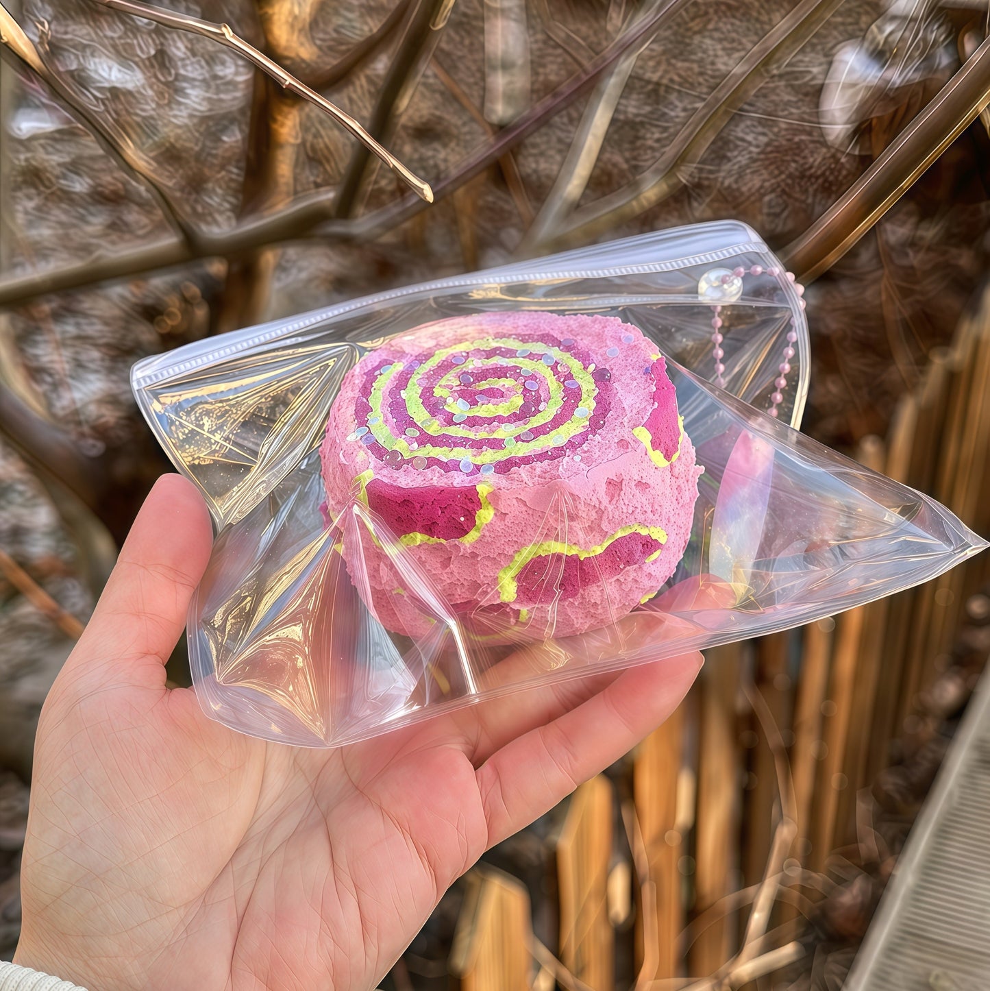 Double-Layer Strawberry Berry Toast Squishy