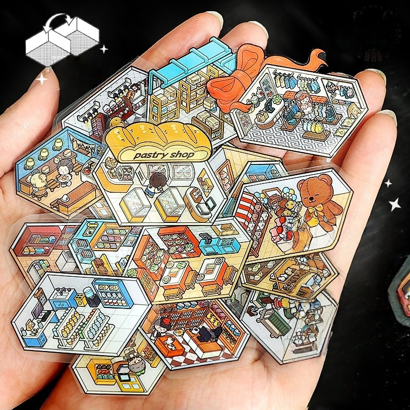 Fun Cubicles 3D Sticker Book