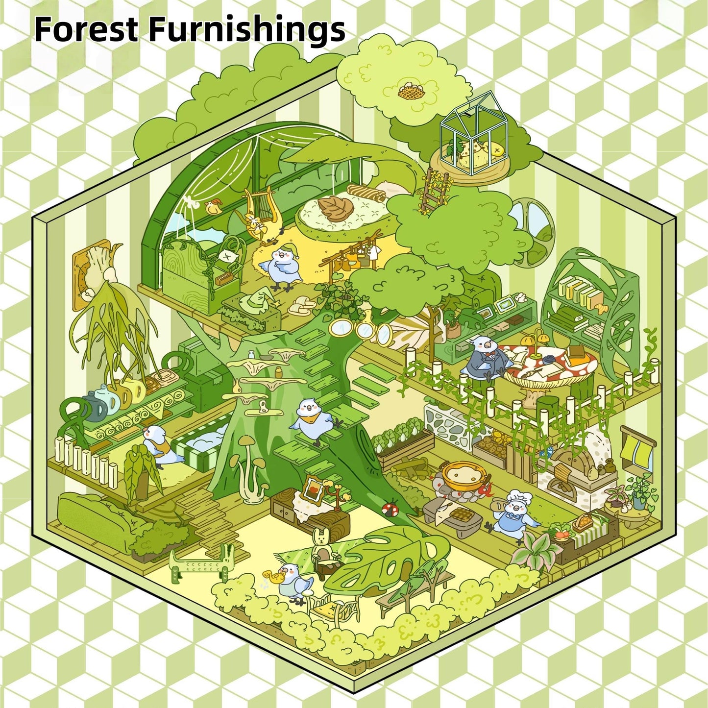 Fantasyland 3D Sticker Scenes | 4 Cute Miniature Sticker