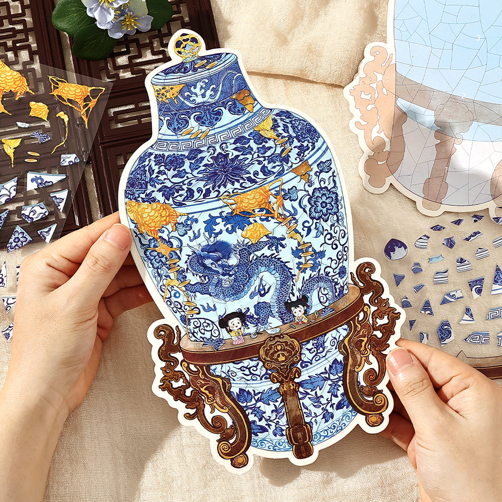 Antique Restoration 3D Sticker | 2 Cute Miniature Scenes