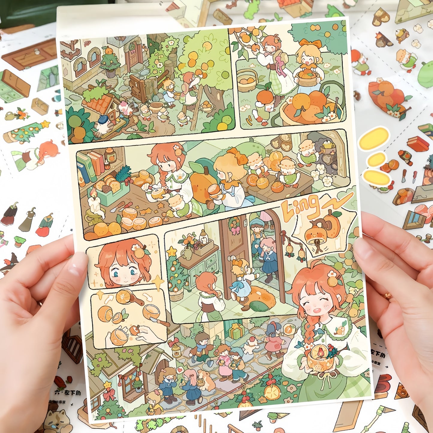 Remembrance 3D Sticker | 2 Cute Miniature Scenes