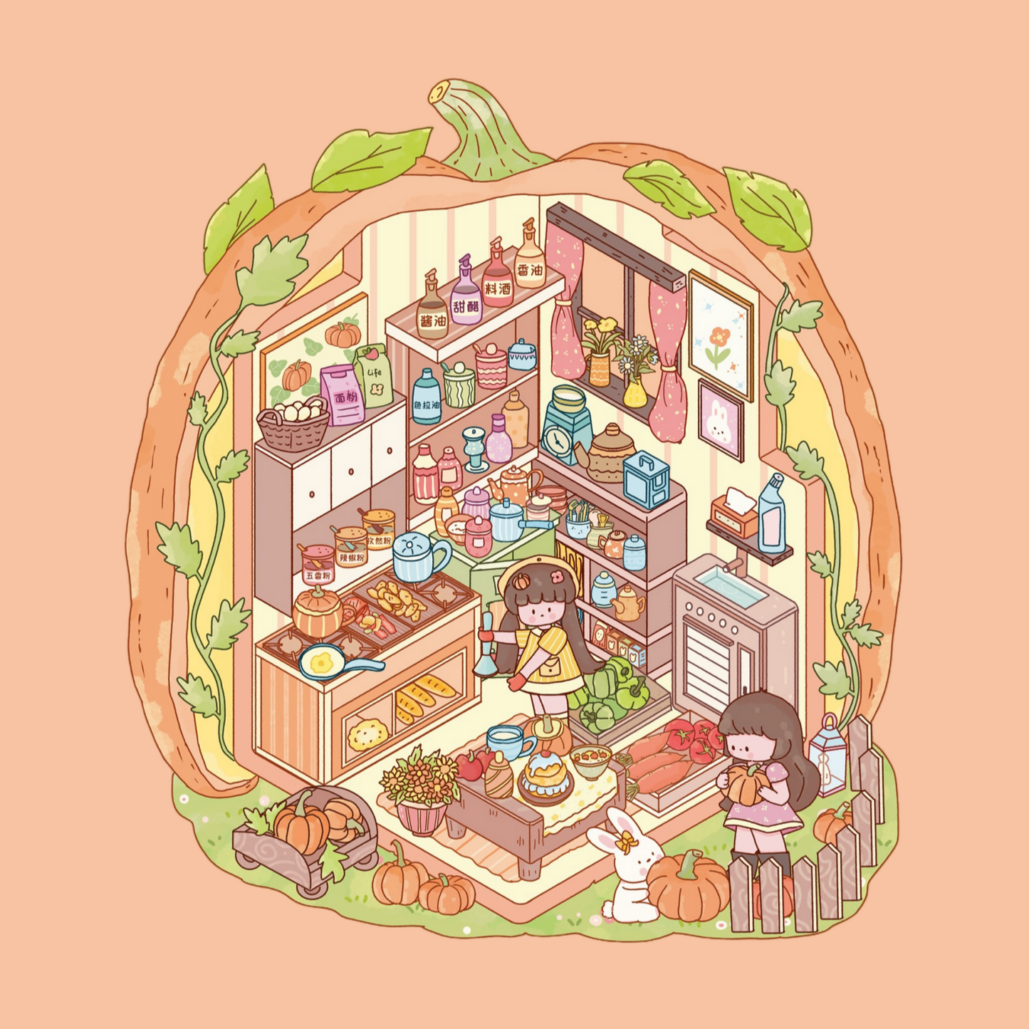 Lemon Candy 3D Sticker | 7 Cute Miniature Scenes