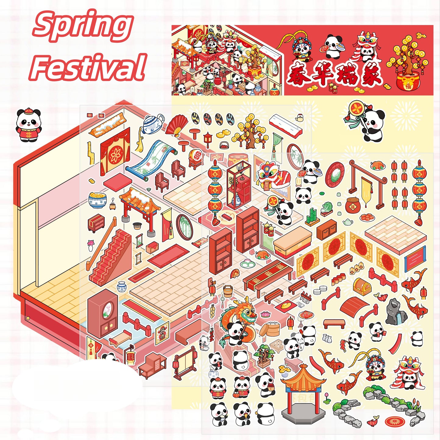Paw's Winter 3D Sticker | 2 Cute Miniature Scenes