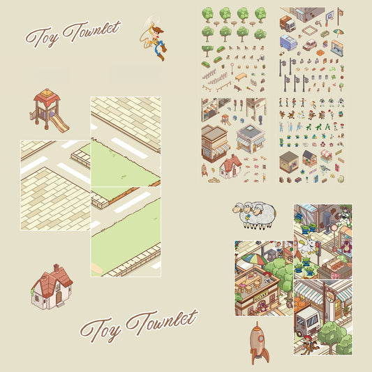 Toy Townlet 3D Sticker