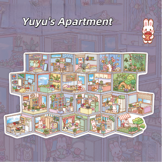 Yuyu's Life 3D Sticker | 3 Cute Miniature Scenes