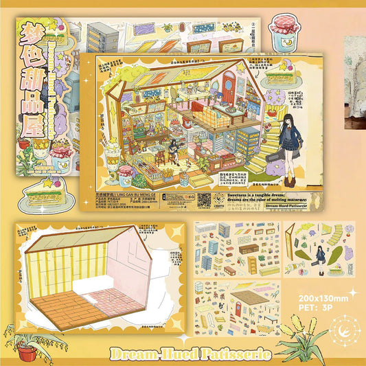 Dream Catcher Pavilion 3D Sticker | 4 Cute Miniature Scenes