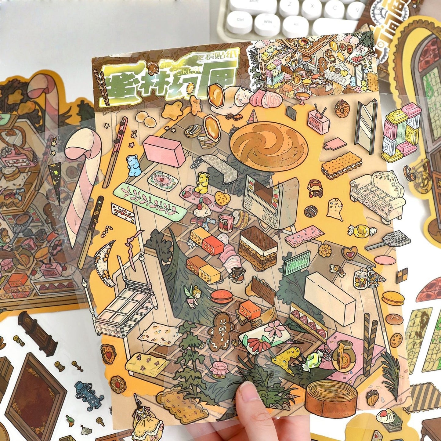 Mystic Hidden Chamber 3D Sticker | 2 Cute Miniature Scenes