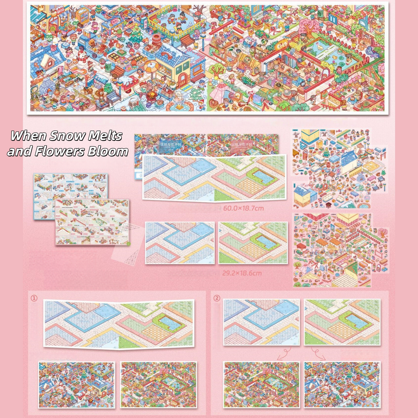 When Snow Melts and Flowers Bloom 3D Sticker